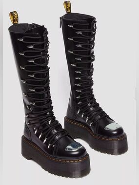 Dr Martens 1B60 MAX lace up knee high Alienware platform boots